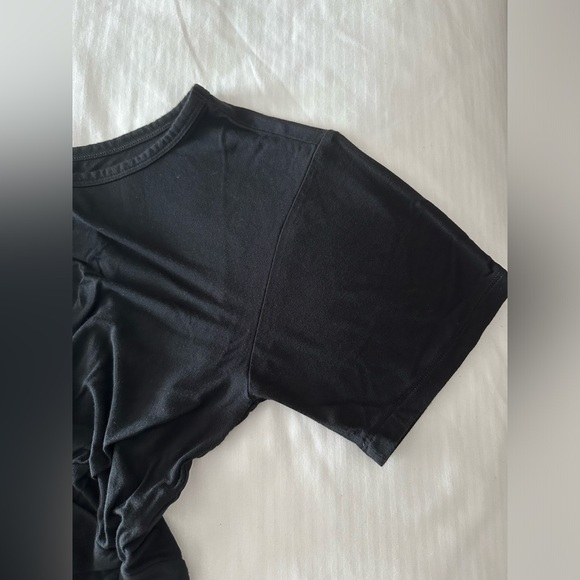 Victoria's Secret Black Heavenly Front Twist Back Tie Crop Tee Top Size XS - Picture 8 of 8